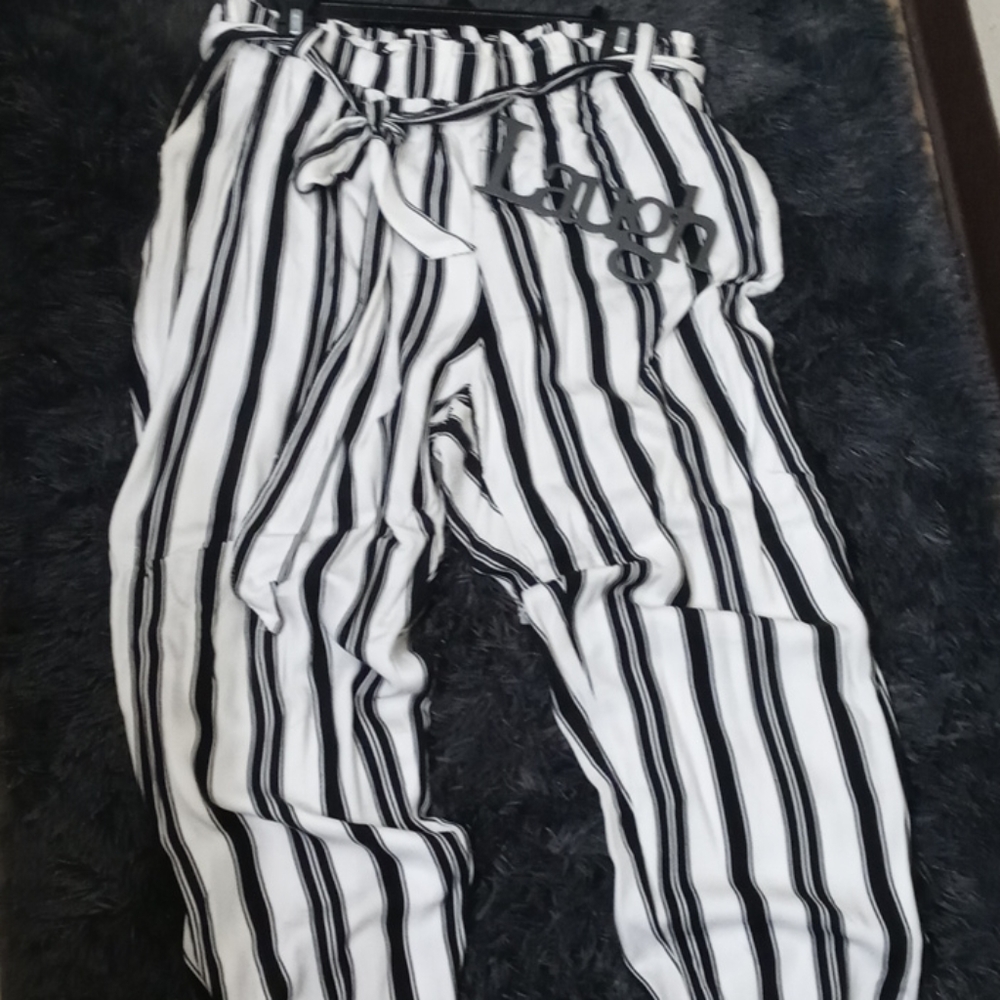Cute Striped Romper Pants